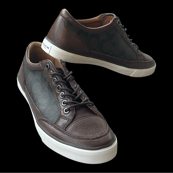 COACH PORTER LOW TOP SNEAKER MAHOGANY UNISEX - Picture 9 of 10